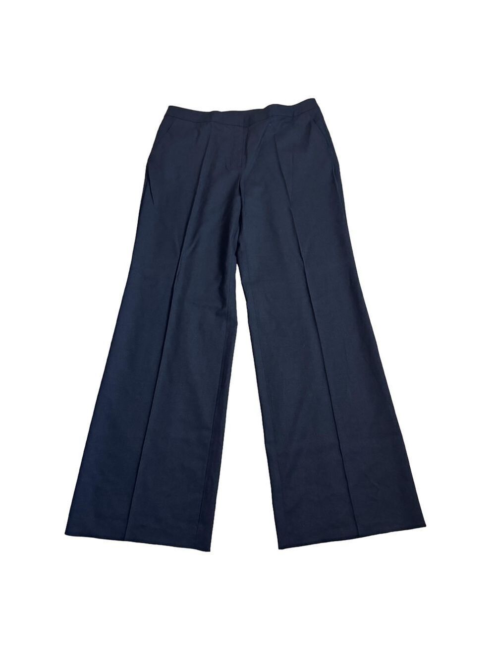 St. John Size 14 Wide Leg Dress Pants Dark Grey NWOT unfinished hem